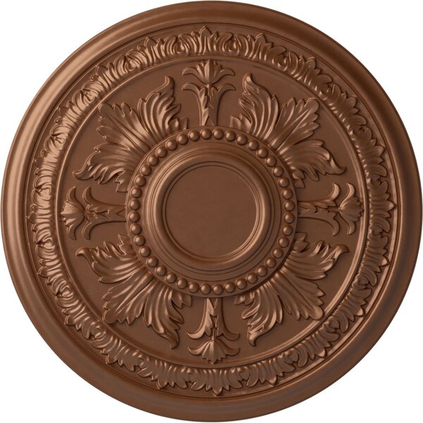 Ekena Millwork Tellson Ceiling Medallion (Fits Canopies up to 6 3/4"), 30 5/8"OD x 2 1/2"P, Polished Copper CM30TEPOS - main